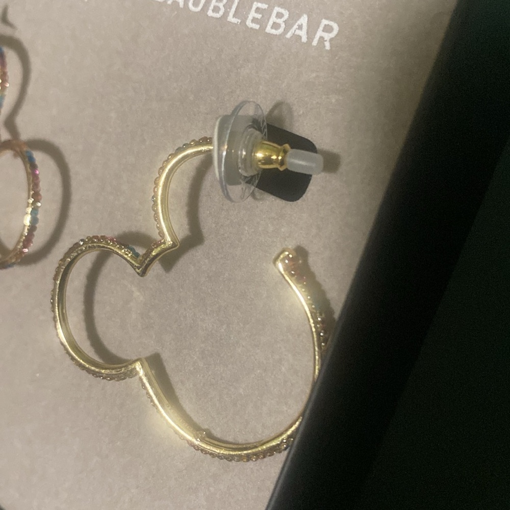 Disney X BaubleBar Mickey outline with colored rhinestones - Picture 3 of 6